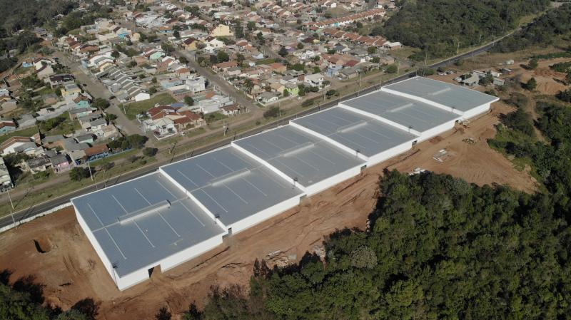 Avanço da obra Taurus Pavilhões