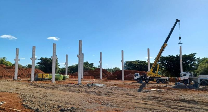Pilares obra ArcelorMittal Gonvarri