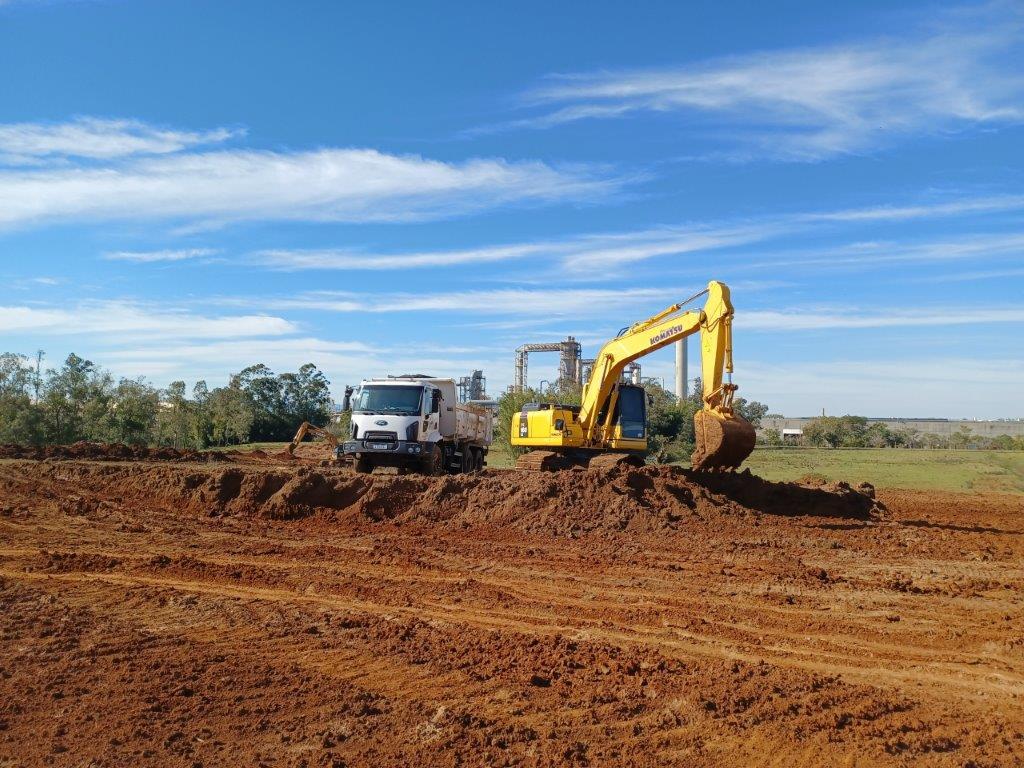 Terraplenagem da obra ArcelorMittal Gonvarri